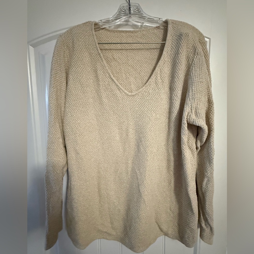 Cozy Cream V-Neck Sweater